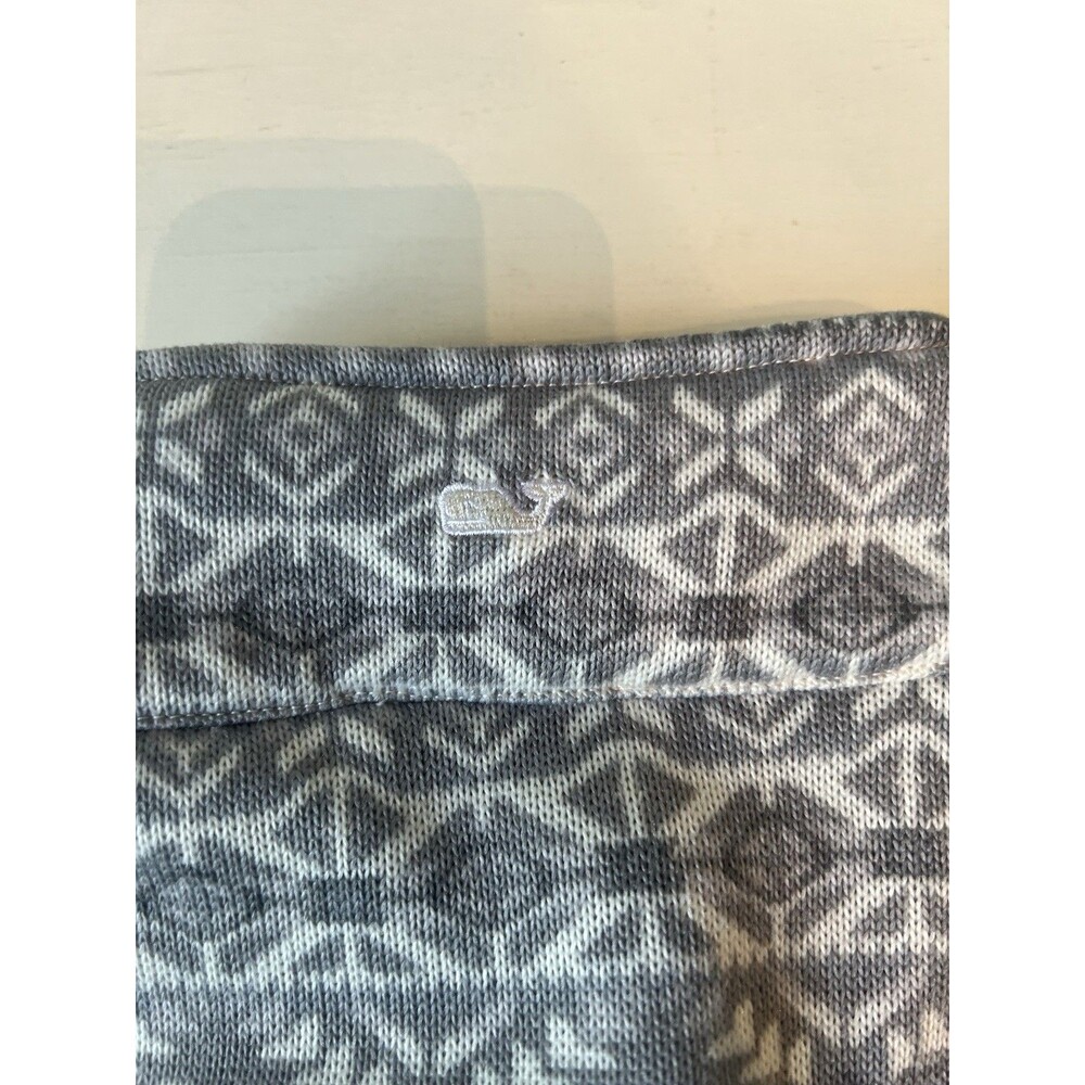 Vineyard Vines Womens Grey Fair Isle Fleece Quarter Zip Pullover Sweater Small - Picture 5 of 6